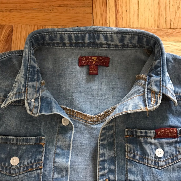 7 For All Mankind Boys Denim Shirt - Picture 6 of 12